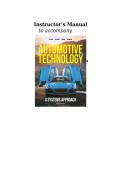 Instructor Manual for Automotive Technology&colon; A Systems Approach 4th Edition by Jack Erjavec