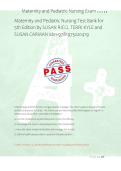 Maternity and Pediatric Nursing Test Bank for  &NewLine;5th Edition by SUSAN RICCI&comma; TERRI KYLE and &NewLine;SUSAN CARMAN isbn-9781975220419 