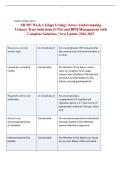 NR 507 Week 4 Edapt Urology Notes&colon; Urinary Tract Infections &lpar;UTIs&rpar; and BPH Management with Complete Solutions &vert; New Update 2026-2027
