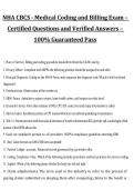 NHA CBCS Medical Coding and Billing Exam &ndash; Practice Questions and Verified Answers for 2027&sol;2028 Exam Preparation
