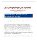 NR 507 Week 3 Edapt Pulmonary Notes&colon; Introduction to Obstructive and Restrictive Lung Diseases with Complete Solutions &vert; New Update 2026-2027