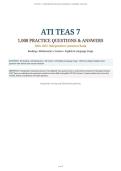ATI TEAS 7 Complete Study Bundle 2026&ndash;2027 &vert; 80-Page Study Guide &plus; 1000 Practice Questions&comma; Answers & Rationales