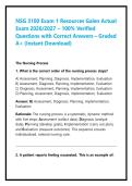NSG 3100 Exam 1 Resources Galen Actual Exam 2026&sol;2027 &ndash; 100&percnt; Verified Questions with Correct Answers &ndash; Graded A&plus; &lpar;Instant Download&rpar;