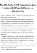 NHA CBCS Practice Test &num;4 &ndash; Comprehensive Exam Questions with Verified Answers for 2027&sol;2028 Exam Preparation