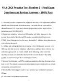 NHA CBCS Practice Test Number 2 &ndash; Final Exam Questions and Revised Answers for 2027&sol;2028 Exam Preparation
