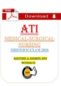 ATI Med-Surg Midterm Exam &lpar;PDF&rpar; &vert; &lpar;2026&rpar; Medical Surgical Exam Questions &vert; ATI Nursing