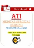 ATI Med-Surg Midterm Exam &lpar;PDF&rpar; &vert; &lpar;2026&rpar; Medical Surgical Exam Questions &vert; ATI Nursing