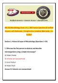 BIO 250 Microbiology Exam 1 V1 &vert; 200 Practice Questions & Verified Answers with Rationales &vert; StraighterLine Complete Q&A Guide &vert; A&plus; Graded