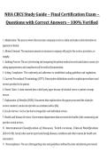 NHA CBCS Study Guide &ndash; Final Certification Exam &ndash; Questions with Correct Answers for 2027&sol;2028 Exam Preparation