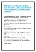 NUR 3490 Exam 1 Molloy College Actual Exam 2026&sol;2027 &ndash; 100&percnt; Verified Questions with Correct Answers &ndash;Graded A&plus; &lpar;Instant Download&rpar;