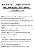 NHA CBCS Test 2 &ndash; Comprehensive Exam &ndash; Study Questions with Verified Answers for 2027&sol;2028 Exam Preparation