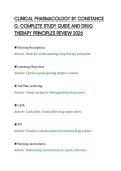 CLINICAL PHARMACOLOGY BY CONSTANCE&NewLine;G&period; COMPLETE STUDY GUIDE AND DRUG&NewLine;THERAPY PRINCIPLES REVIEW 2026&NewLine;