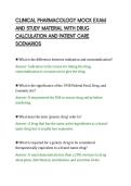 CLINICAL PHARMACOLOGY MOCK EXAM&NewLine;AND STUDY MATERIAL WITH DRUG&NewLine;CALCULATION AND PATIENT CARE&NewLine;SCENARIOS