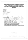 ACCOUNTING INFORMATION SYSTEM D561 &vert; COMPLETE&NewLine;STUDY GUIDE WITH 100&percnt; ACCURATE QUESTIONS&NewLine;&ANSWERS &vert; EVERY QUESTION SOLVED &vert; EVERY SCORE&NewLine;SECURED&excl;