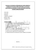 EXAM &num;1 &lpar;ANATOMY & PHYSIOLOGY FOR NURSING&rpar; &vert;&NewLine;COMPLETE STUDY GUIDE WITH 100&percnt; ACCURATE&NewLine;QUESTIONS &ANSWERS &vert; EVERY QUESTION SOLVED &vert;&NewLine;EVERY SCORE SECURED&excl;