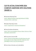 CLR 110 ACTUAL EXAM PAPER 2026&NewLine;COMPLETE QUESTIONS WITH SOLUTIONS&NewLine;GRADED A&plus;