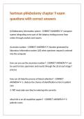 hartman phlebotomy chapter 9 exam questions with correct answers