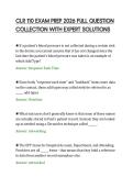 CLR 110 EXAM PREP 2026 FULL QUESTION&NewLine;COLLECTION WITH EXPERT SOLUTIONS&NewLine;