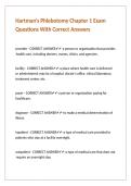Hartman-s Phlebotomy Chapter 1 Exam Questions With Correct Answers