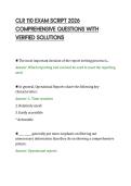 CLR 110 EXAM SCRIPT 2026&NewLine;COMPREHENSIVE QUESTIONS WITH&NewLine;VERIFIED SOLUTIONS