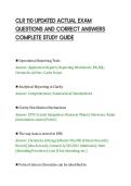 CLR 110 UPDATED ACTUAL EXAM&NewLine;QUESTIONS AND CORRECT ANSWERS&NewLine;COMPLETE STUDY GUIDE