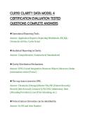 CLR110 CLARITY DATA MODEL 4&NewLine;CERTIFICATION EVALUATION TESTED&NewLine;QUESTIONS COMPLETE ANSWERS&NewLine;
