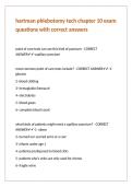 hartman phlebotomy tech chapter 10 exam questions with correct answers&period;