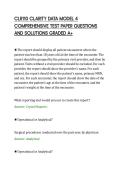 CLR110 CLARITY DATA MODEL 4&NewLine;COMPREHENSIVE TEST PAPER QUESTIONS&NewLine;AND SOLUTIONS GRADED A&plus;&NewLine;