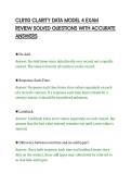 CLR110 CLARITY DATA MODEL 4 EXAM&NewLine;REVIEW SOLVED QUESTIONS WITH ACCURATE&NewLine;ANSWERS&NewLine;