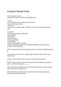 Insurance Adjuster Exam 2026&sol;2027 &vert; Questions&comma; Answers & Complete Study Guide