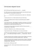 GA Insurance Adjuster Course 2026&sol;2027 &vert; Questions&comma; Answers & Complete Study Guide