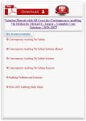 Solution Manual for Contemporary Auditing 7th Edition by Michael C&period; Knapp &ndash; All Cases & Complete Solutions 2026&ndash;2027