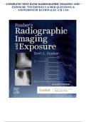 COMPLETE TEST BANK RADIOGRAPHIC IMAGING AND EXPOSURE 7TH EDITION FAUBER QUESTIONS & ANSWERS WITH RATIONALES &lpar;CH 1-10&rpar;&NewLine;