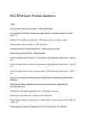 NCC EFM Exam Practice Questions 2026&sol;2027 &vert; Questions&comma; Answers & Complete Study Guide