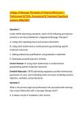 College of Massage Therapists of Ontario MCQ Exam &vert; &NewLine;Professional ACTUAL&comma; Assessment & Treatment Questions &NewLine;answers 2026&sol;2027 