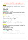 BSN Registered Nurse &vert; Midterm Pediatrics and Leadership&NewLine;Exam Questions With Answers and detailed Rationales