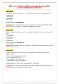 BSN &vert; Exam 1 &lpar;Advanced Pharmacology&rpar; Questions With&NewLine;Answers and detailed Rationales