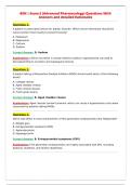 BSN &vert; Exam 5 &lpar;Advanced Pharmacology&rpar; Questions With&NewLine;Answers and detailed Rationales