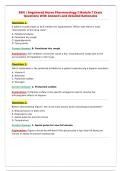 BSN &vert; Registered Nurse Pharmacology I Module 7 Exam&NewLine;Questions With Answers and detailed Rationales