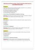 BSN Advanced Pharmacology &vert; Exam 2 Questions With Answers&NewLine;and detailed Rationales