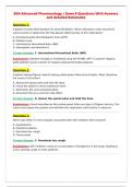 BSN Advanced Pharmacology &vert; Exam 8 Questions With Answers&NewLine;and detailed Rationales