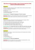 BSN Advanced Pharmacology &vert; Exam 3 Practice Questions With&NewLine;Answers and detailed Rationales