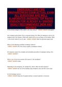 EMERGENCY AND FIRE&NewLine;PREPAREDNESS EXAM ACTUAL EXAM&NewLine;ALL QUESTIONS AND WELL&NewLine;ELABORATED ANSWERS TOP RATED&NewLine;VERSION FOR ALREADY A&plus; GRADED&NewLine;HIGHLY RECOMMENDED &vert;NEW AND&NewLine;REVISED