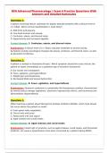 BSN Advanced Pharmacology &vert; Exam 6 Practice Questions With&NewLine;Answers and detailed Rationales
