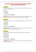 BSN Advanced Pharmacology &vert; Final Exam Questions With&NewLine;Answers and detailed Rationales