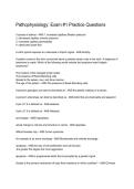Pathophysiology Exam 1 Practice Questions &vert; Study Guide&comma; Answers & Exam Review 2026
