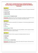 BSN &vert; Exam 1&colon; Health Assessment&comma; Pathophysiology &&NewLine;Pharmacology Intro Questions With Answers and detailed&NewLine;Rationales