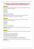BSN &vert; Midterm - Pharmacology and Health Assessment &lpar;Week&NewLine;5&sol;6&rpar; Questions With Answers and detailed Rationales