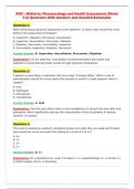 BSN &vert; Midterm&colon; Pharmacology and Health Assessment &lpar;Week&NewLine;5-6&rpar; Questions With Answers and detailed Rationales