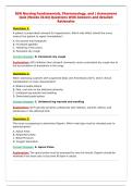 BSN Nursing Fundamentals&comma; Pharmacology&comma; and &vert; Assessment&NewLine;Quiz &lpar;Weeks 33-64&rpar; Questions With Answers and detailed&NewLine;Rationales